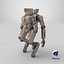 Rigged Sci-Fi Combat Mech Exoskeleton Suit - Desert Skin PBR 3D