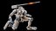 Rigged Sci-Fi Combat Mech Exoskeleton Suit - Desert Skin PBR 3D