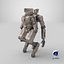 Rigged Sci-Fi Combat Mech Exoskeleton Suit - Desert Skin PBR 3D