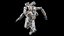 Rigged Sci-Fi Combat Mech Exoskeleton Suit - Desert Skin PBR 3D