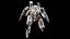 Rigged Sci-Fi Combat Mech Exoskeleton Suit - Desert Skin PBR 3D