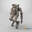 Rigged Sci-Fi Combat Mech Exoskeleton Suit - Desert Skin PBR 3D