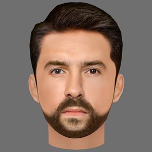 Scott Adkins Head - Low poly head for game