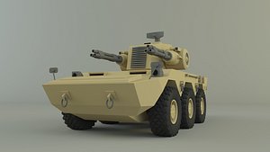 anti aircraft tank 3D model