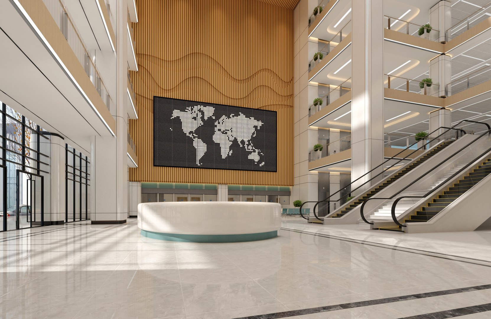 Public Hall Interior 02 Model - TurboSquid 2290155