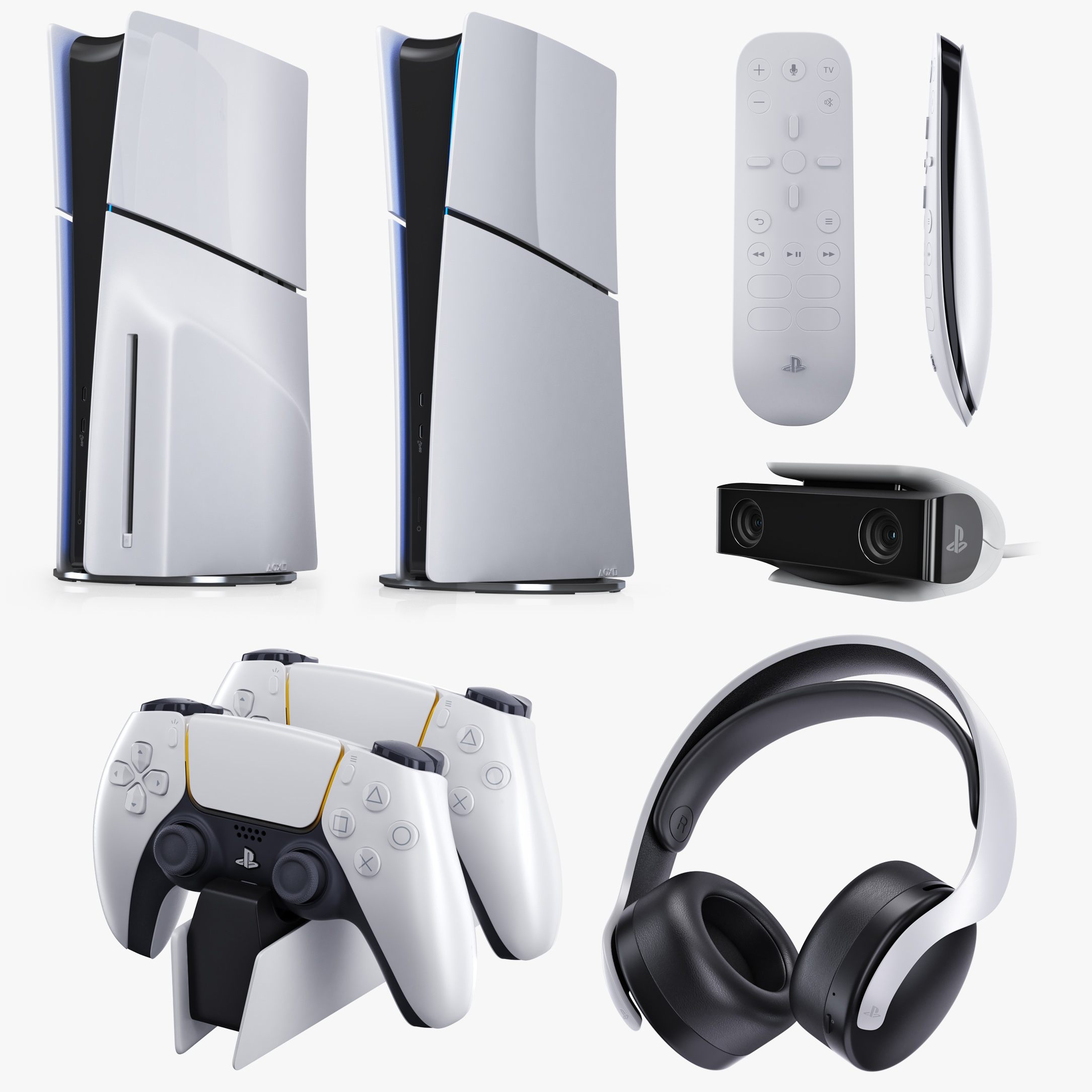 索尼 Playstation 5 Slim 系列 PS53D模型 - TurboSquid 2158481