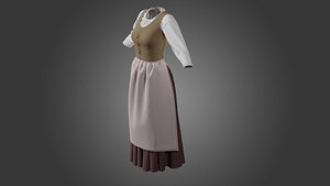 Clothes of the 18th century 3D model 3D
