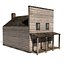 3ds historical shaded house old west