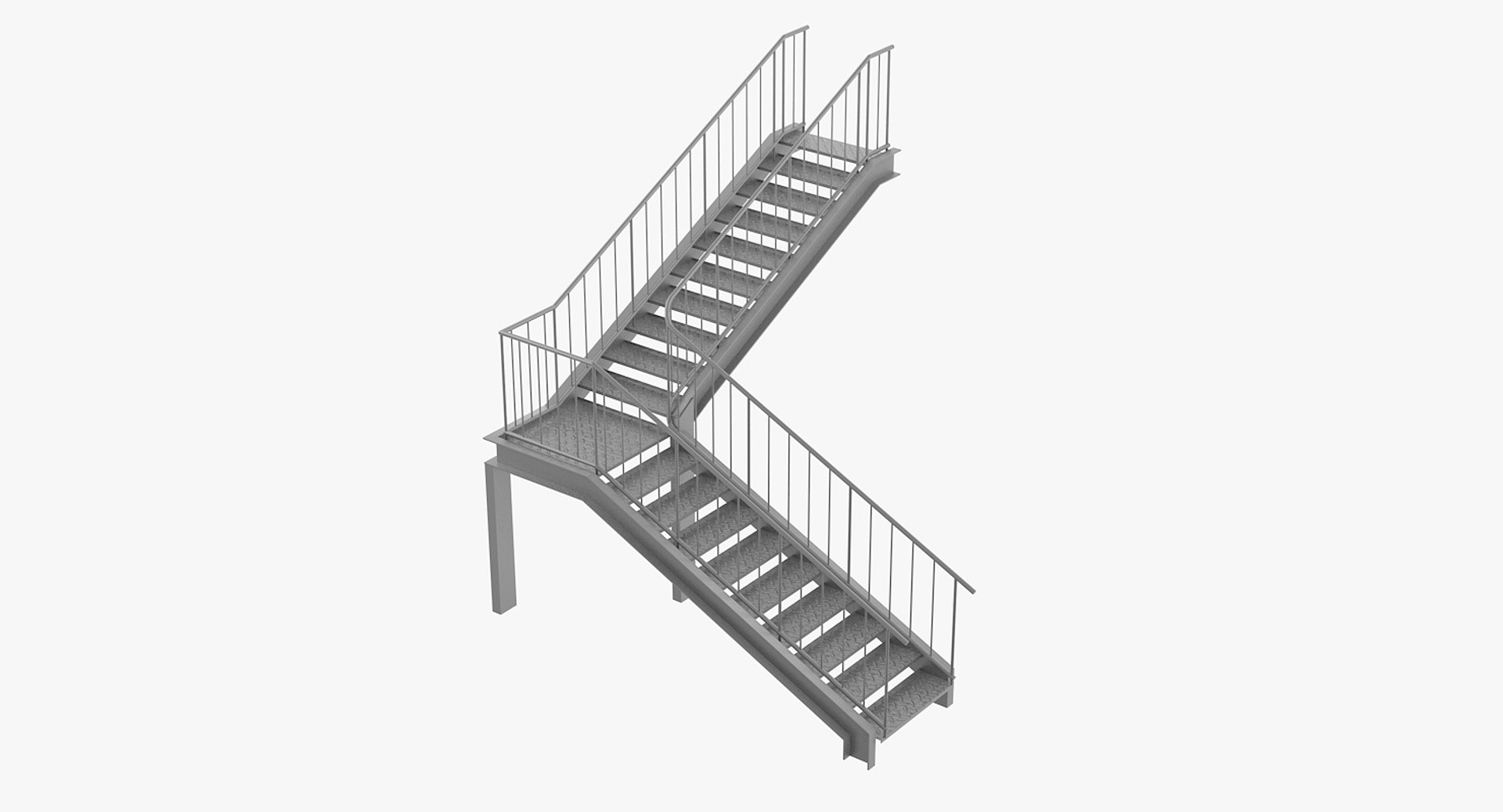 3D Industrial Staircase Stair Model - TurboSquid 1379029