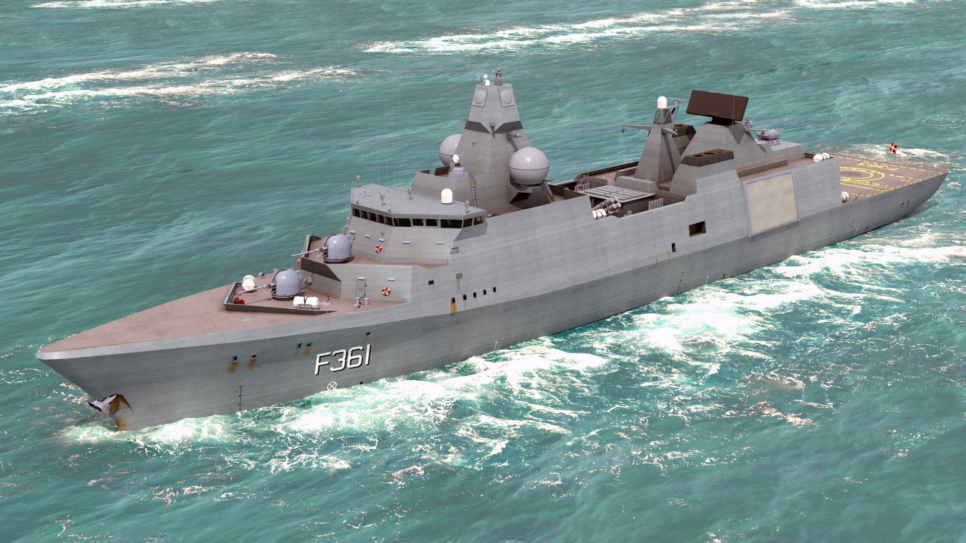 Iver huitfeldt class frigates 3D - TurboSquid 1646658