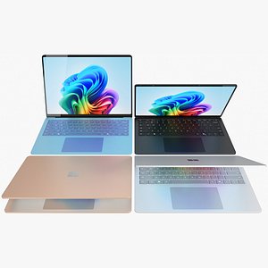 3D Microsoft Surface Laptop 2024 13 8 Rigged All Colors