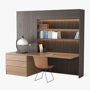 Study A - Office Library Black and Orange