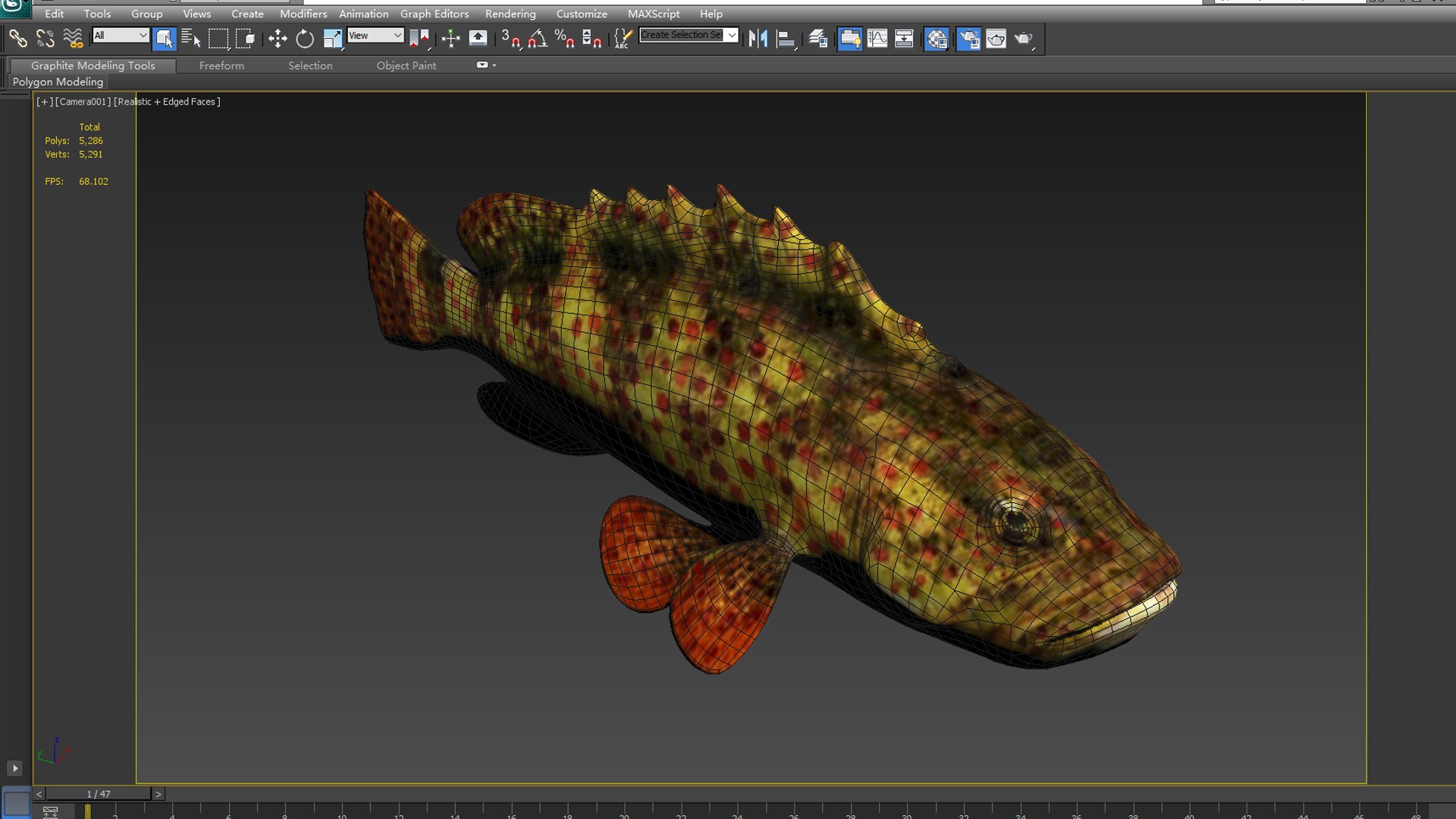 Giant Grouper Fish Low Poly Game Fish Bass Coralgrouper 3D Model ...