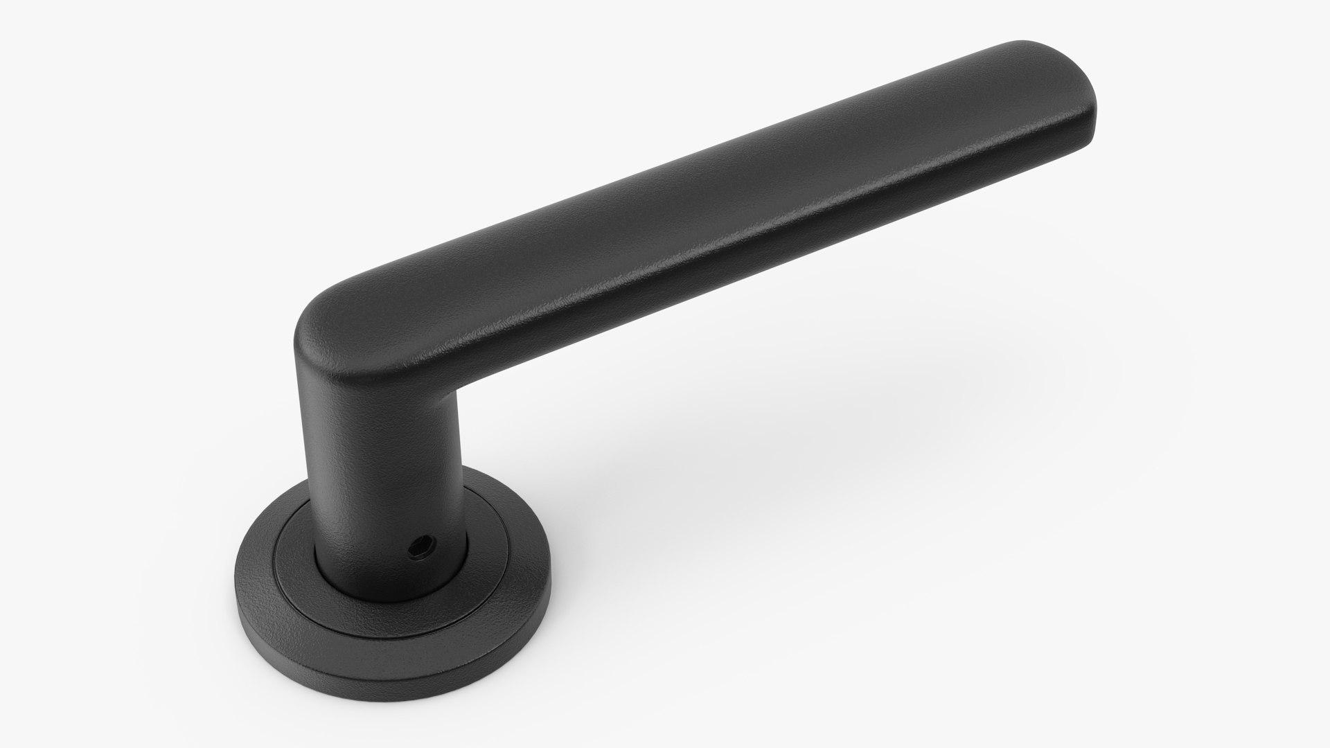 Black Straight Door Handles 3D model preview