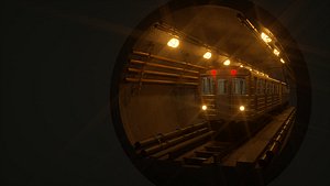 3D Subway car and Tunnel