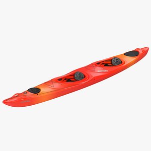 3d model of kayak 2 red