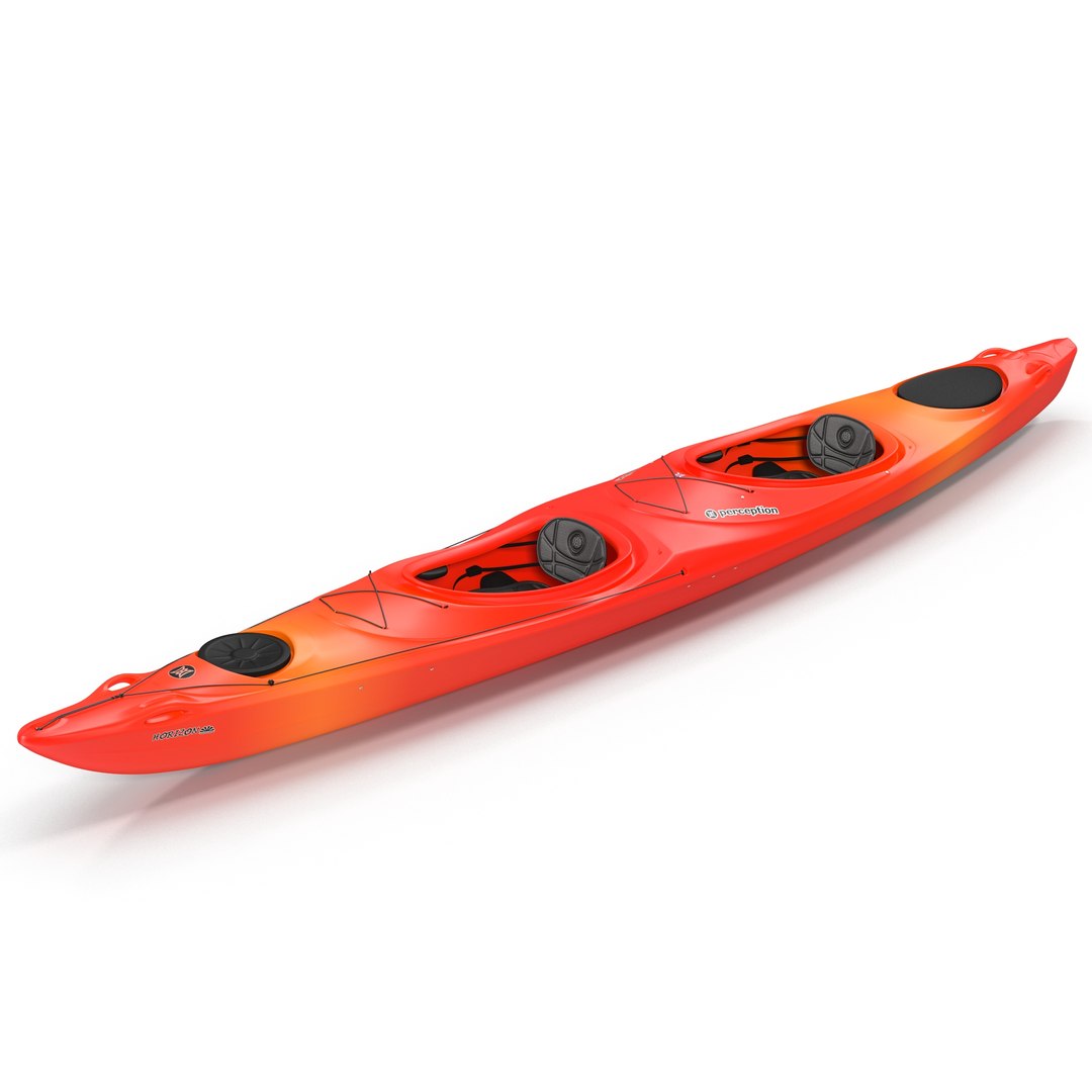 Kayak 2 Red 3D model preview
