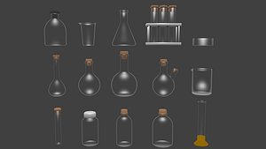 3D model chemical glassware