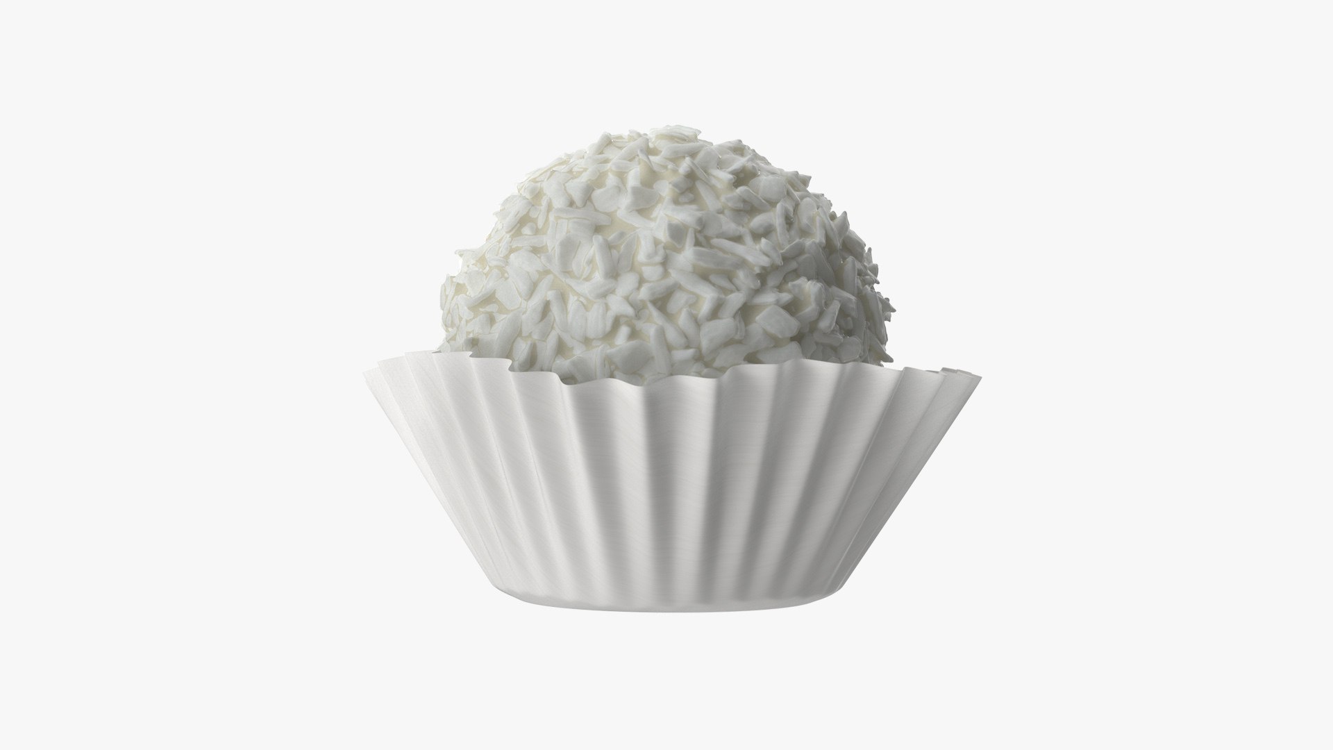 Coconut and White Chocolate Candy Ball 3D model preview