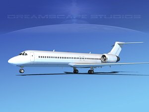 turbines boeing 717-200 717s 3d model
