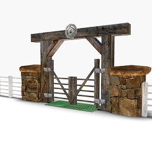 3D Ranch gate model