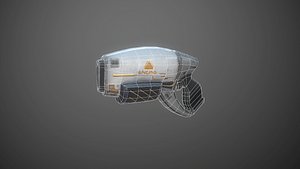 weapon pistol blaster Sci fi package low poly number 4