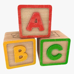 3D alphabet blocks model