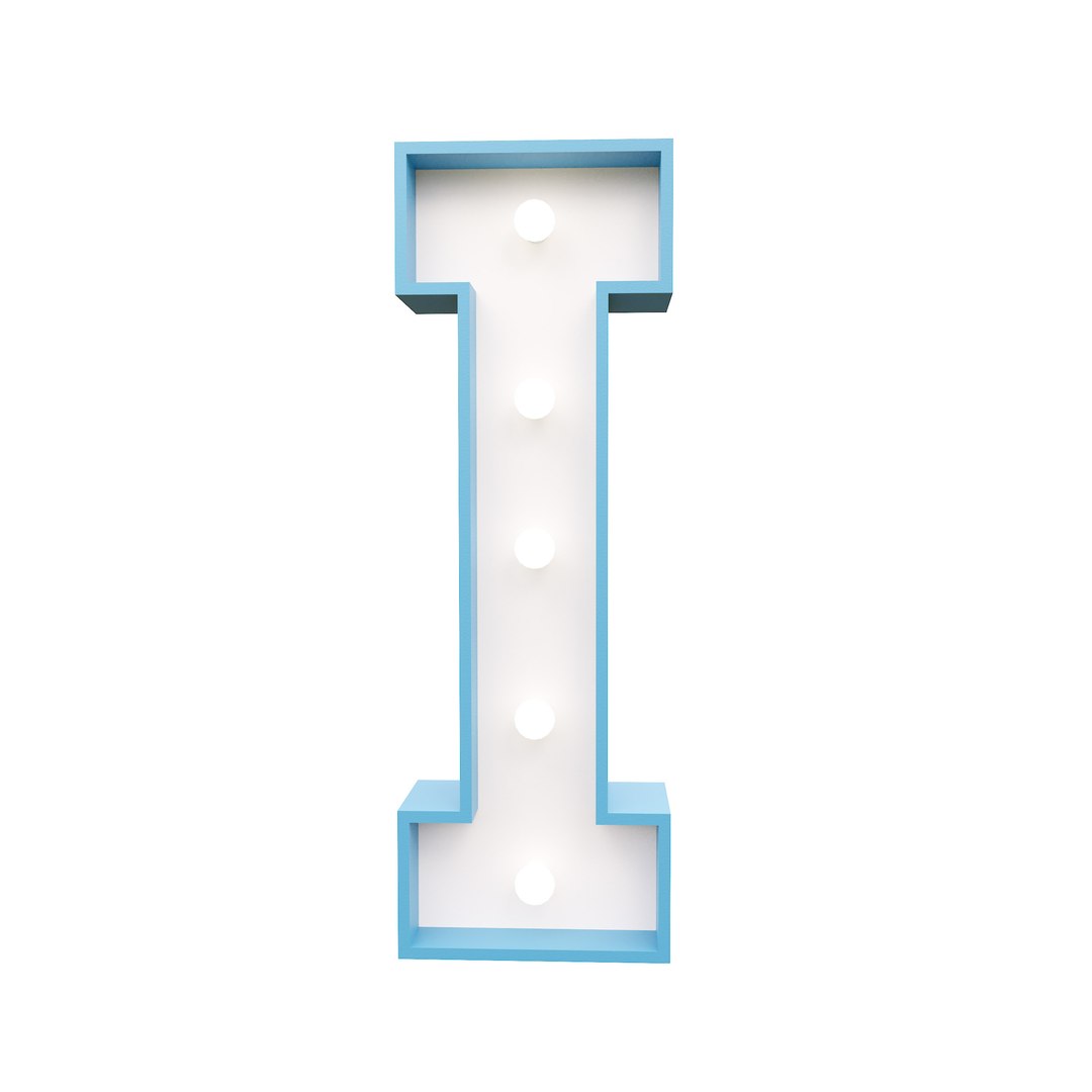 Marquee Letter I Glow Sign 3dmodel 3D Model - TurboSquid 1975435