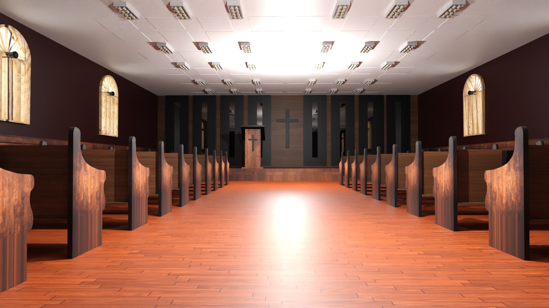 3D Church Interior - TurboSquid 2178885