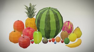 3D 20 fruits