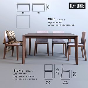 3d table chairs alf dafr model