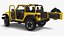 Jeep Wrangler 4x4 Trail SUV Yellow Rigged for Cinema 4D