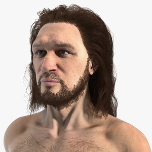 3D Cromagnon Man Rigged Fur