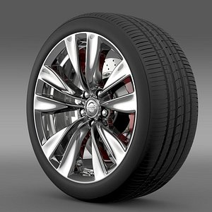 nissan fuga wheel 3d model