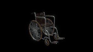 Dirty Wheelchair 3D model