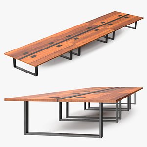 Conference Table with Power Outlets Set