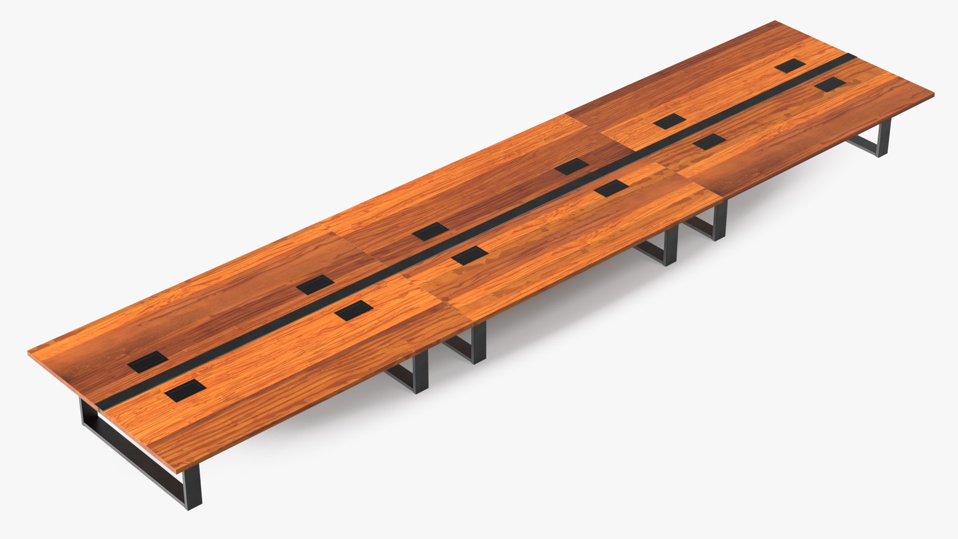 Conference Table with Power Outlets Set 3D model preview