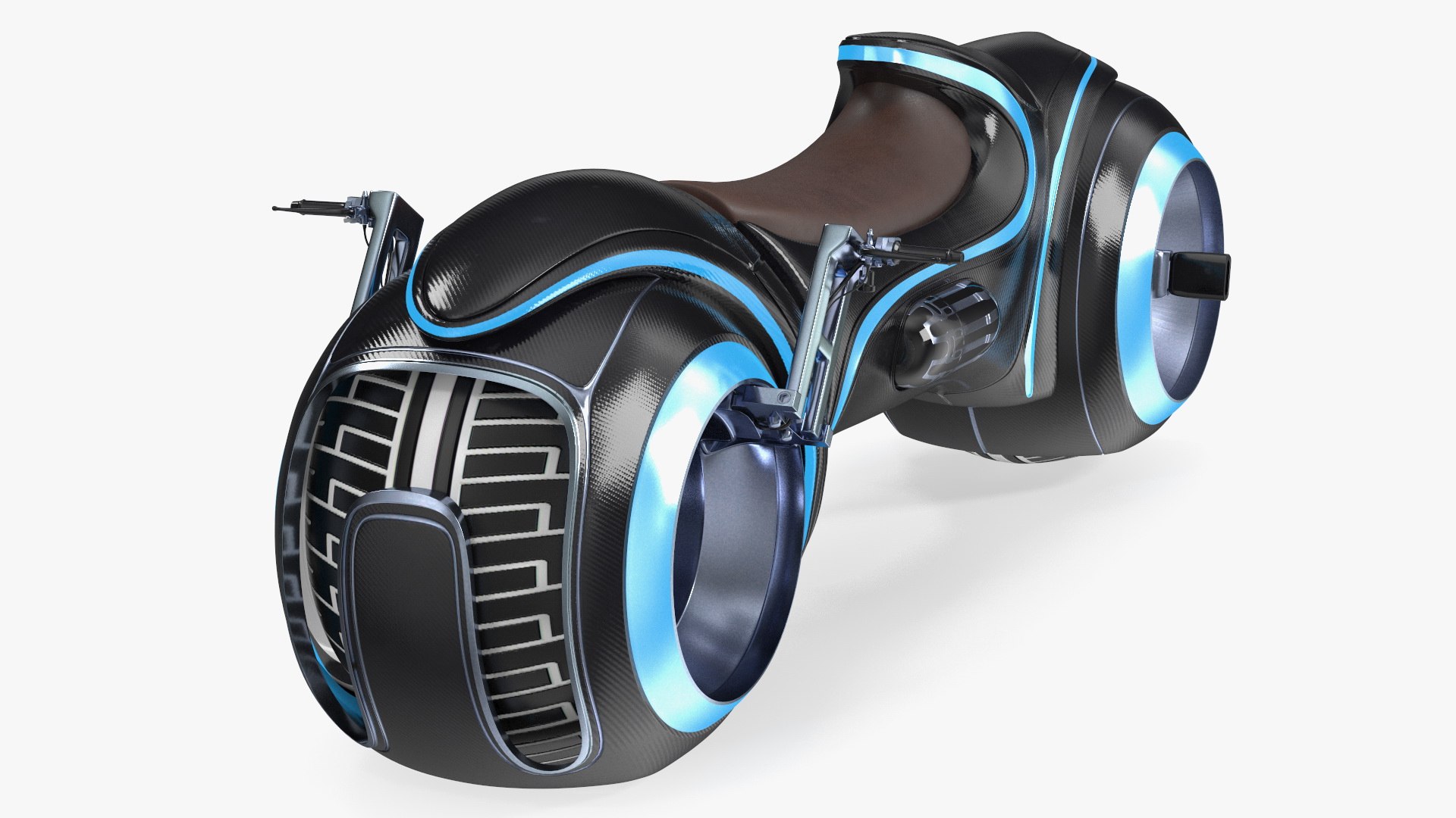 Futuristic Motorcycle Rigged 3D model preview