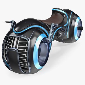 Futuristic Motorcycle Rigged