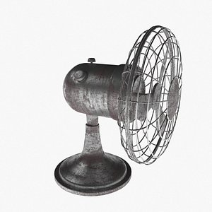 desk fan old 3D
