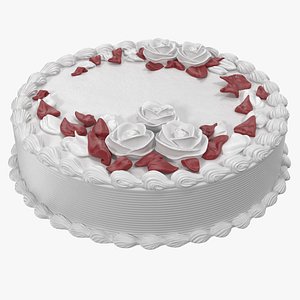 butter cream rose flower 3D model