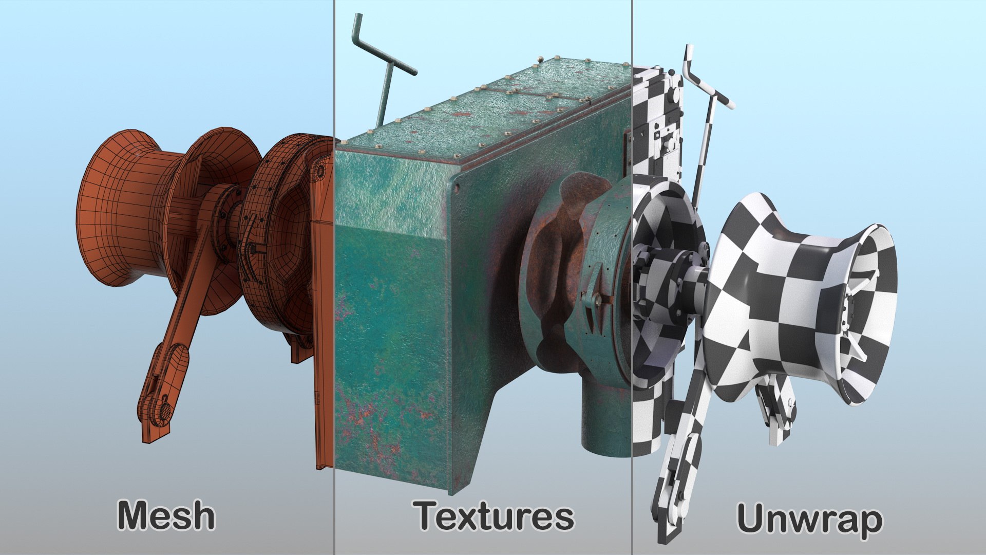 Anchor Windlass Mechanism 3D Model - TurboSquid 1618964