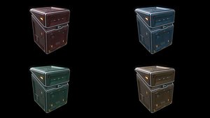 crate container box openable 3D model