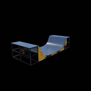 3D Huge Skate Pipe 3D model
