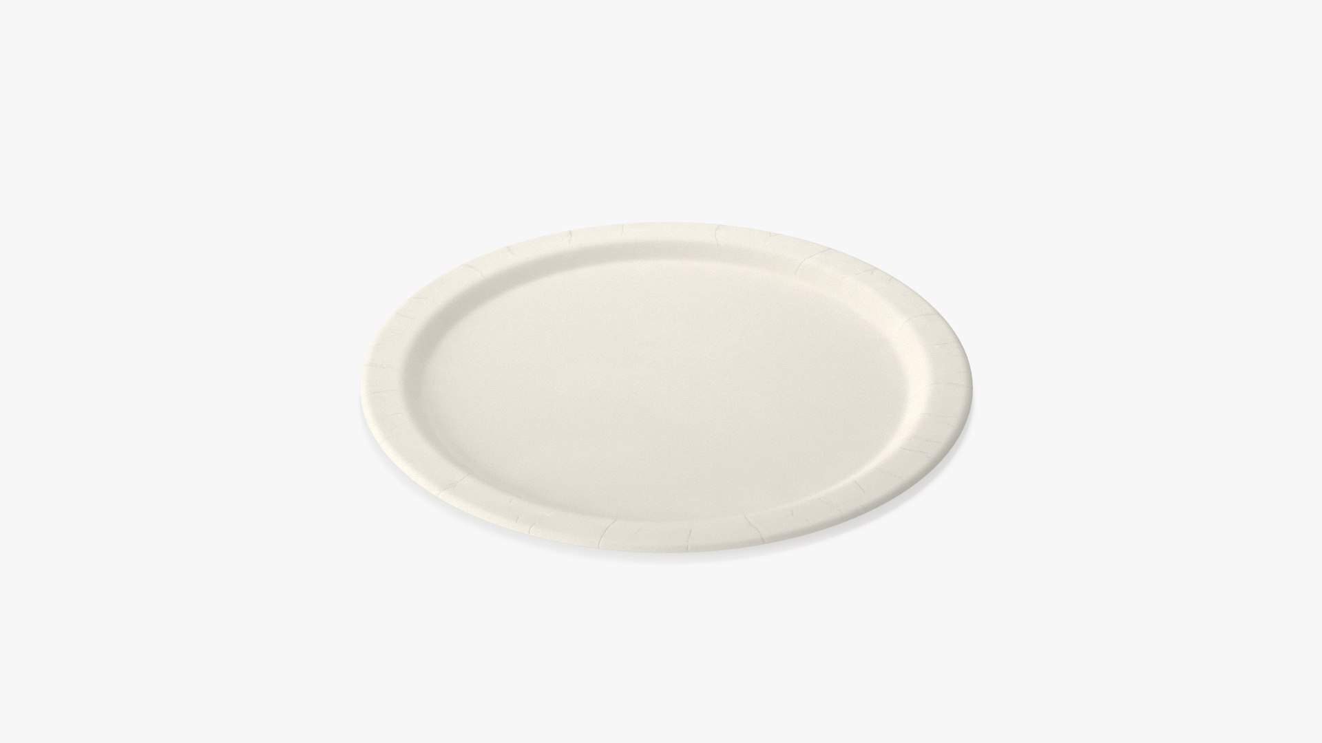 Disposable Paper Plate 3D model preview