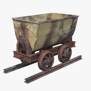 Rusted Mine Cart PBR
