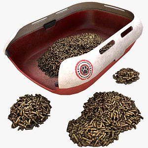 3D Toilet Pet Cat Litter Box Filler zoo Furniture model