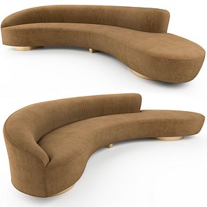 FreeForm Curved Sofa with Arm by Vladimir Kagan