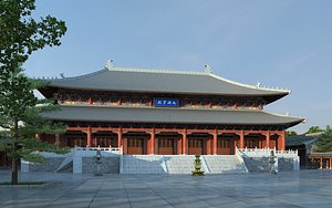 3D model Chinese Temple 01
