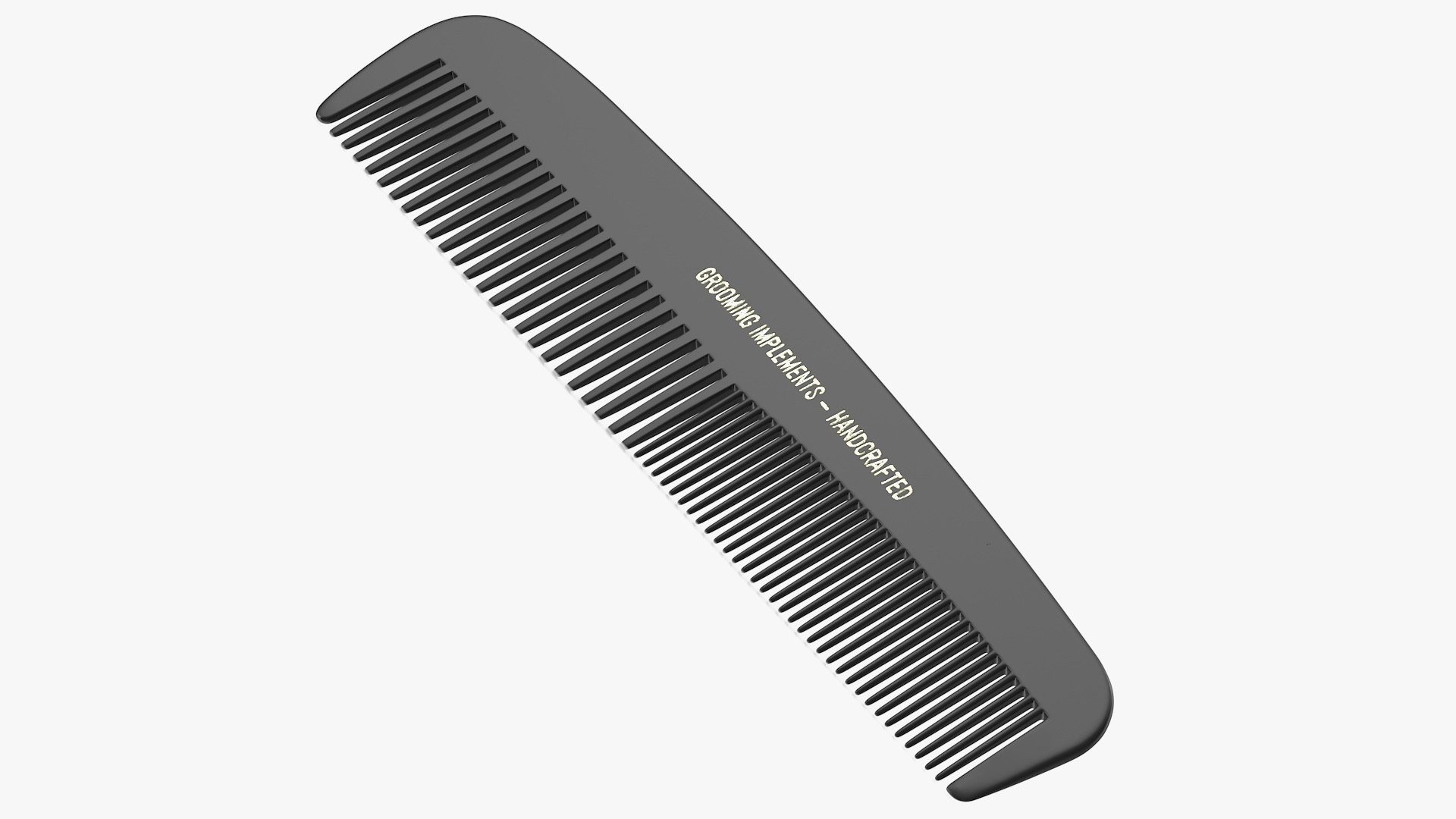 Pocket Comb Black 3D model preview